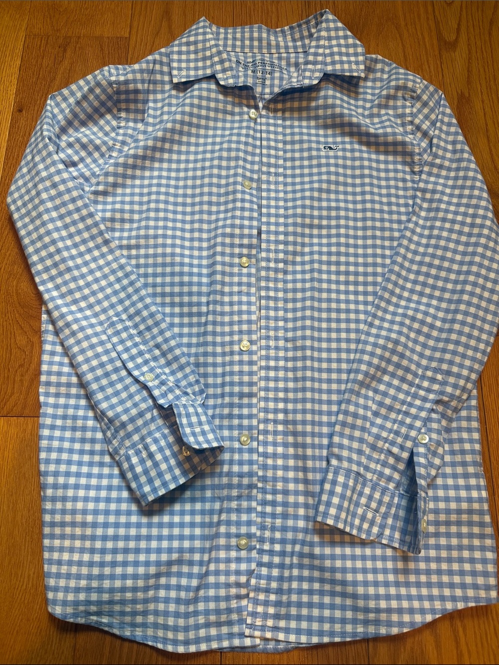 *BARELY WORN* Vineyard Vines Light Blue and White Gingham Button-Down Shirt